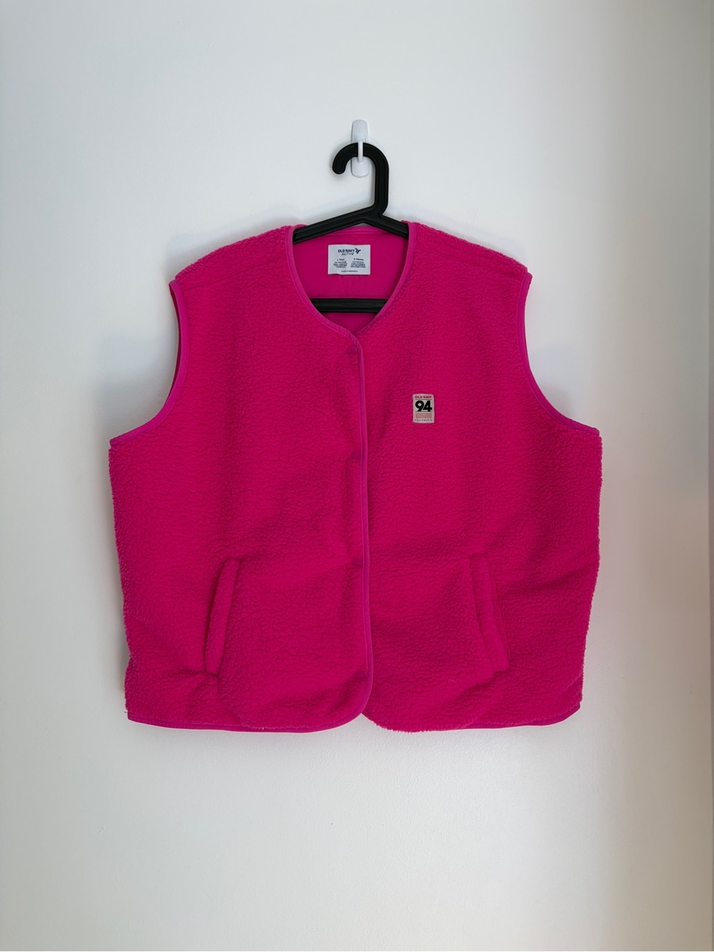Old Navy // pink Sherpa Vest